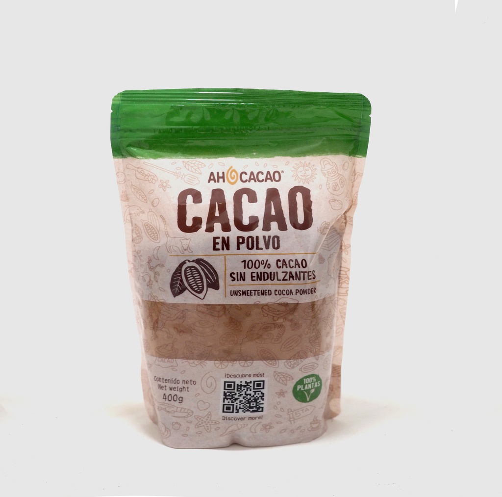Cacao powder, bag 400g | Ah Cacao